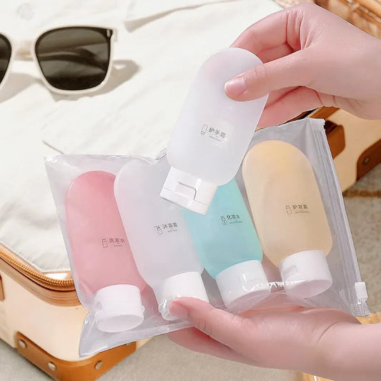 60 ml (2 fl oz) Silicone Travel Bottles Set – Refillable TSA-Friendly Travel Toiletry & Shampoo Bottles