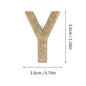 Metal Self Adhesive House Number English Alphabet Letters for Apartment Room Door Plate Table Mailbox Number Stickers 3*2cm