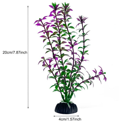 Artificial Aquarium Plants — Plastic Underwater Decorations for Fish Tanks, Realistic Aquarium Decor