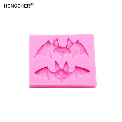 Halloween Bat Silicone Mold, 8.8 × 7.1 × 1.4cm