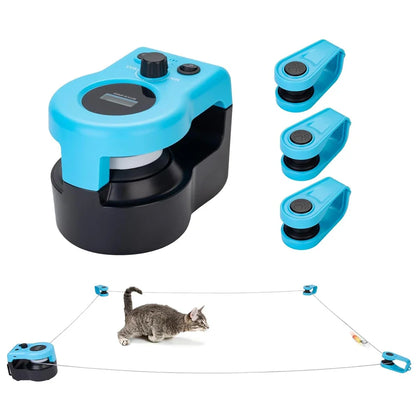 Interactive Cat Wheel Treadmill for Cats Adjustable Speed Indoor Exerciser Simulated Hunting Toy with Remote
