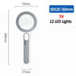 Rechargeable LED Handheld Magnifier 3 Lighting Modes Illuminated Magnifying Glass for Seniors Reading and Repair