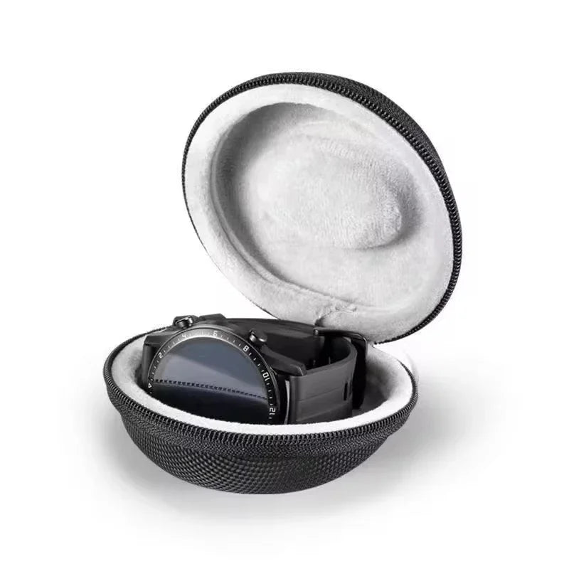 Portable EVA Single Watch Travel Case - Waterproof Zippered Watch Organizer for Smartwatches