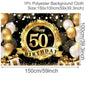 Gold Glitter Happy Birthday Party Backdrop For Photo Black  Happy Birthday Adult Theme Party Decoration Supplies DIY Backdrops