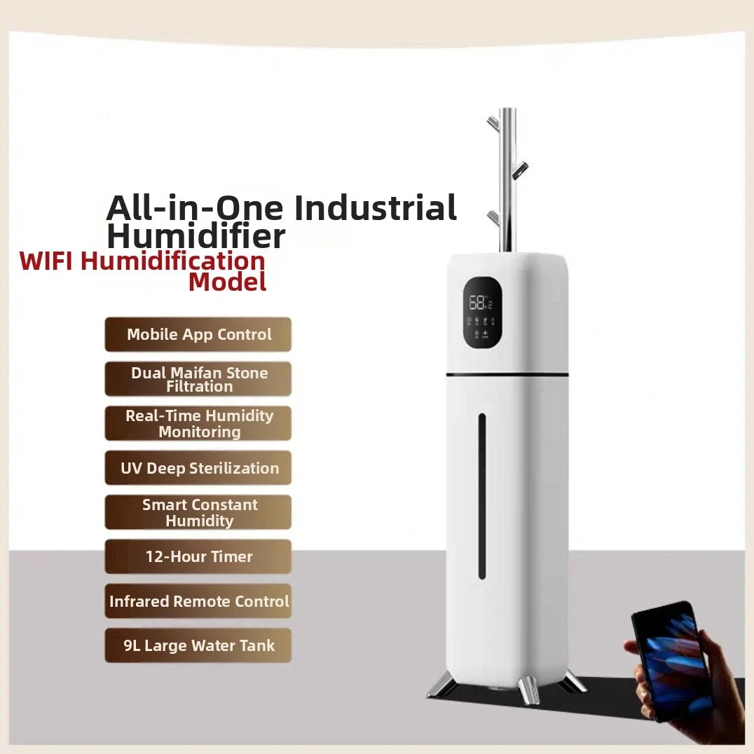 9L Ultra-Large Capacity Warm Humidifier Intelligent Constant Humidity +UV Sterilization WIFI Control Bedroom Living Room Office
