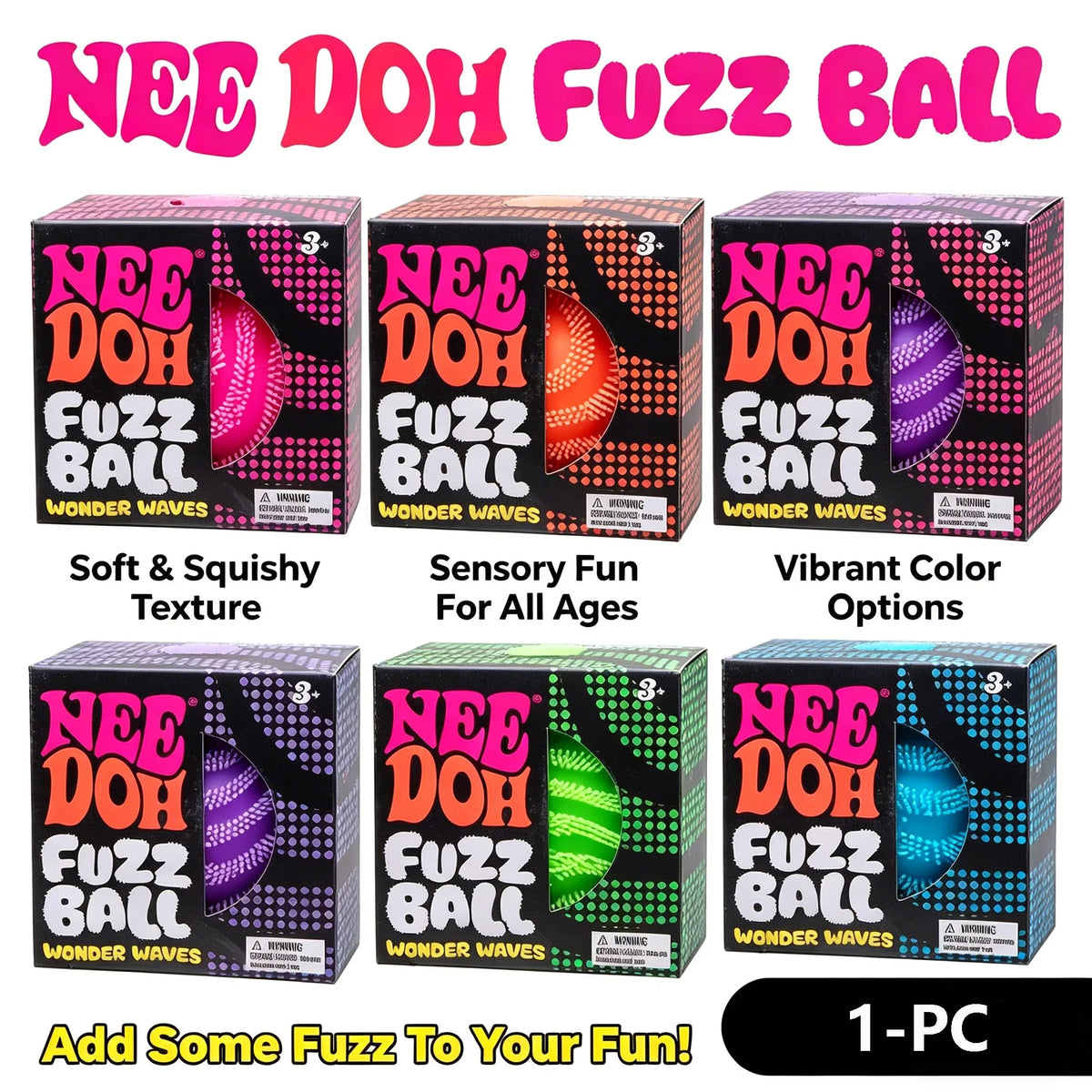 Nee Doh Fuzz Ball Blind Box Stress Toy
