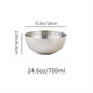 17-25cm Stainless Steel Gold And Silver Salad Bowl Rice Noodles Lamian Noodles Bowl Kitchen Tableware Food Container