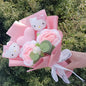 Kawaii Cat Plush Bouquet with Soap Rose Flowers — Cute Valentine's Day, Birthday & Graduation Gift
