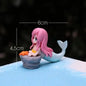 Little Mermaid Resin Figurine - Mini Aquarium Ornament, Cake Topper & Desk Decor