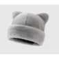 Leopard print plush teddy bear hat for women, sweet and cute, thick and warm, retro and versatile, hooded beanie.