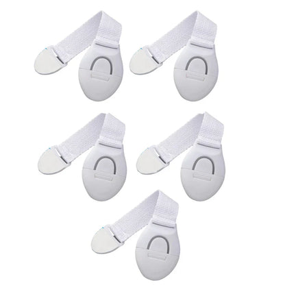 Baby Safety Drawer & Cabinet Locks — 10 or 20 Pack Adjustable Webbing Strap Latches for Childproofing