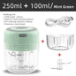 Electric Garlic Chopper & Meat Mincer 100ml/250ml Garlic Press Crusher for Vegetables and Onions