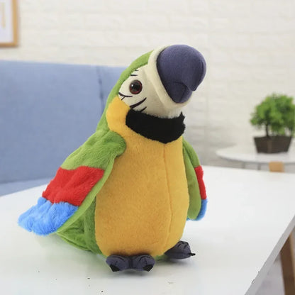 Talking Macaw Parrot Plush Toy – Record & Repeat Animated Talking Bird for Kids
