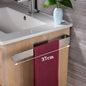 Self-Adhesive No-Drill Stainless Steel Towel Bar – Single Rod Wall Rack (9.1 in / 23 cm, 14.6 in / 37 cm)