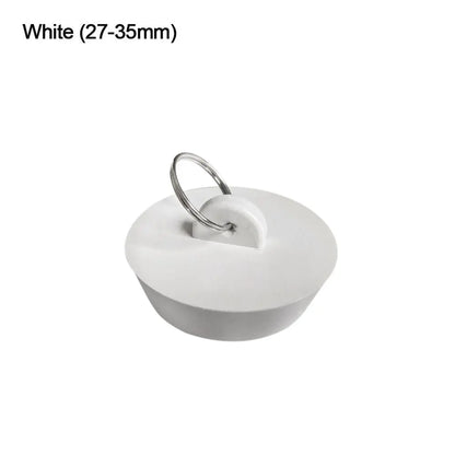 Universal Rubber Sink & Bathtub Drain Stopper Plug — Leakproof Floor Drain Strainer, White