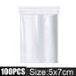 Clear Thick Resealable PE Bags – Reclosable Zip Storage Pouches for Jewelry, Food & Crafts (Sizes 4×6–12×18 cm / 1.6×2.4–4.7×7.1 in, 100–500 Pack)
