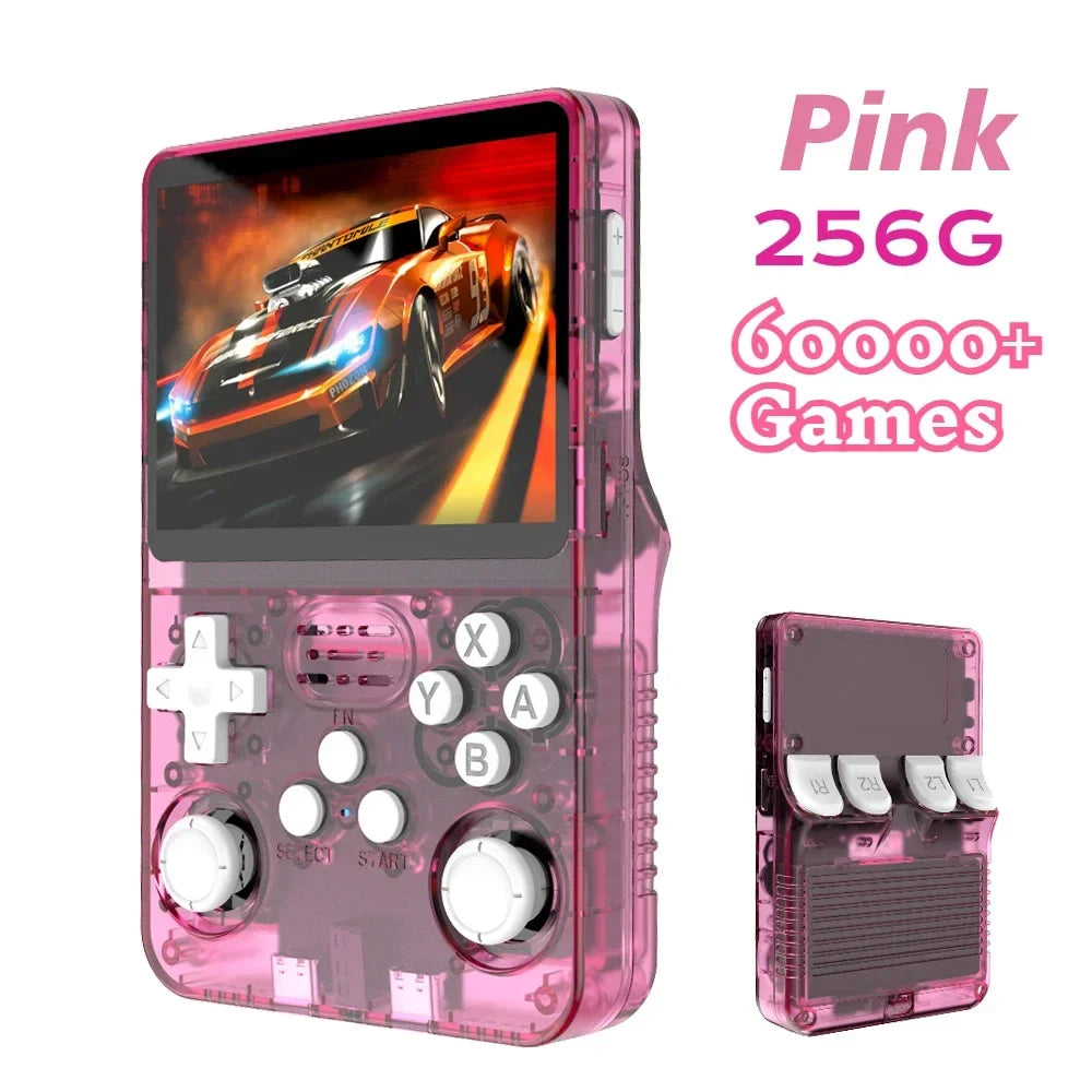 Retro Handheld Game Console 3.5" IPS (8.9 cm) 64GB Portable Linux Player, Preloaded 15,000+ Games, USB-C Charging