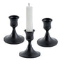 3-Piece Brass Gold Candlestick Holder Set 5.9/7.3/9.3 in (15/18.5/23.5 cm) Taper Candle Stands for Wedding & Home Decor