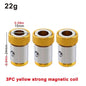 3-Pack 1/4-Inch (6.35 mm) Magnetic Bit Coil — Colored Screwdriver Head Magnetizer, Universal Metal Tool Accessory