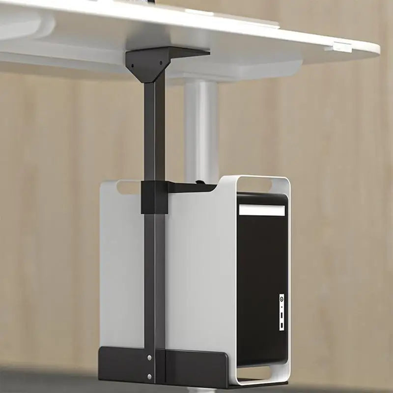 PC Under Desk Mount Computer Case Holder CPU Mount Heavy Duty Computer Case Stand Under Desk PC Stand Holder For Table Floor