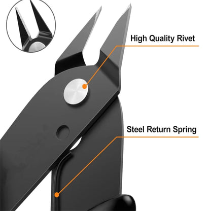 2-Pack Mini Nose Cutting Pliers | Flush Wire Cutters & Side Snips for Electrical Work