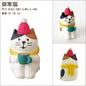 Zakka Figures Christma Janpese Creative Exquisite Matte Christmas Resin Small Decoration Swan Puff Ukulele Sled Sofa Reindeer