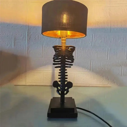 Light Yellow Resin Skull Halloween Night Light