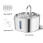 2.2L (74 fl oz) Automatic Stainless Steel Square Pet Water Fountain with Window, Cat Dog Rabbit Feeder