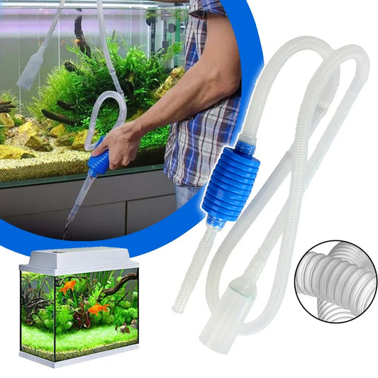 Aquarium Siphon Vacuum Pump – Semi-Automatic Fish Tank Gravel Cleaner with Flow Control (55 in / 140 cm, 67 in / 170 cm)