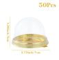 50pcs Transparent Cake Box Container Transparent Cupcake Dome Pastry Baking Packaging Boxes Wedding Party Supplies Gifts Decor