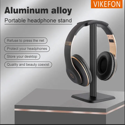 Detachable Black & White Headphone Stand – Universal Desktop Headset Holder for Gaming & Office