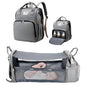 3 in 1 Diaper Bag Backpack with Foldable Baby Bed & USB