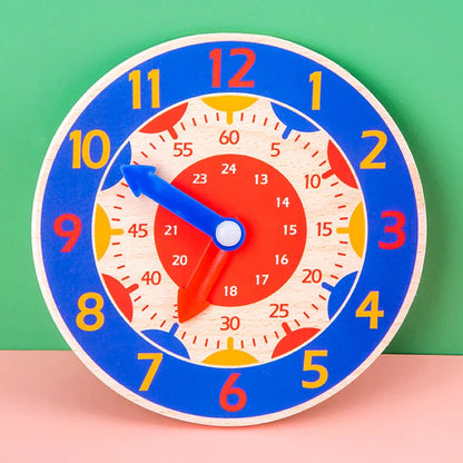 Montessori Wooden Clock Time Learning Toy