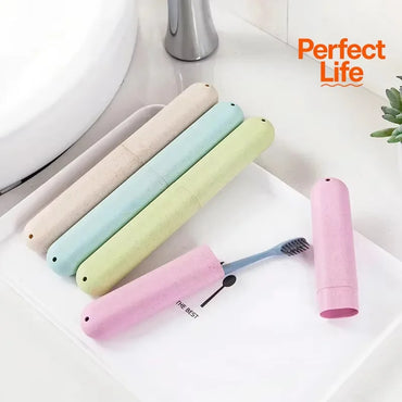 Portable Toothbrush Holder Travel Case – Dustproof Toothbrush Storage Box for Bathroom & Camping