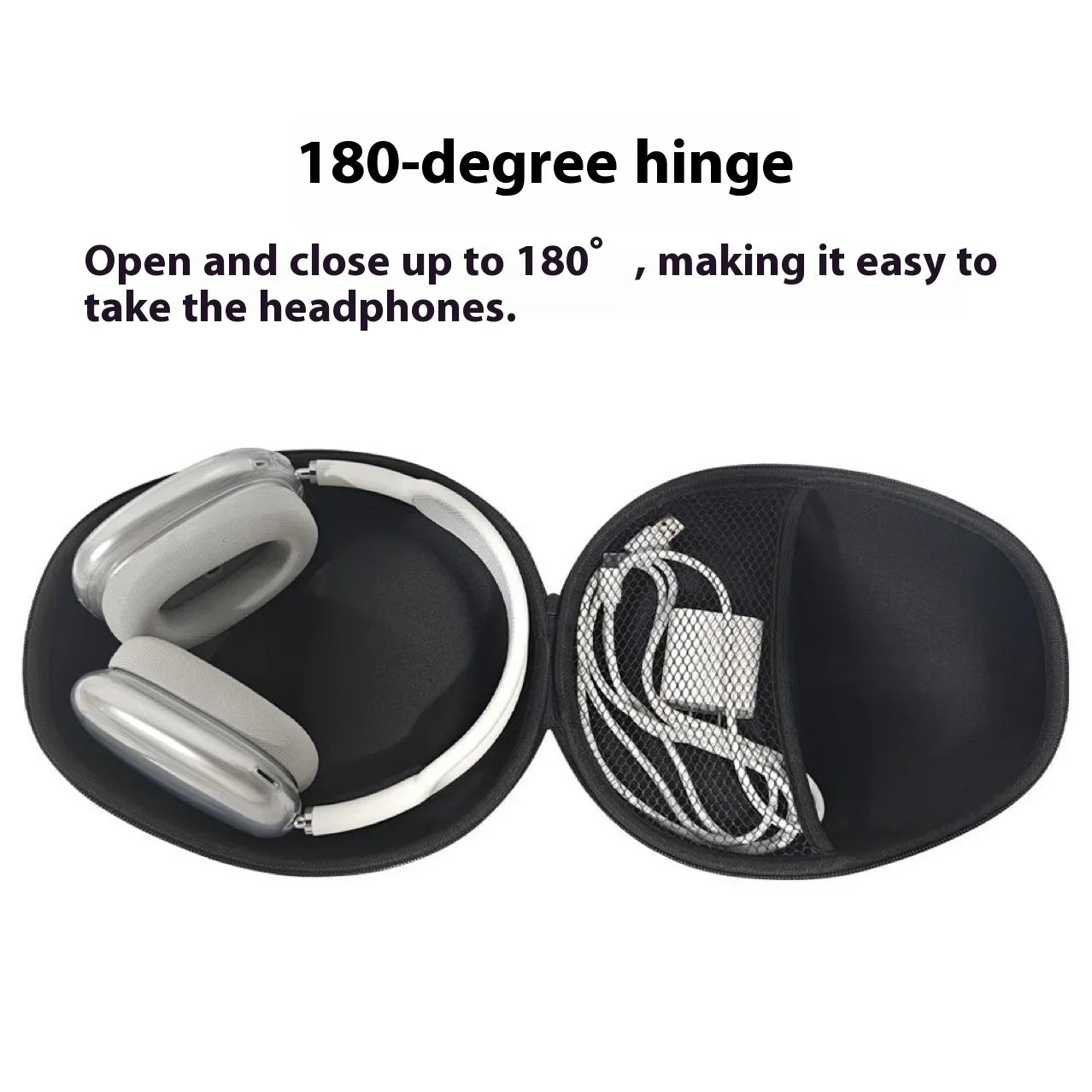 Protective Carrying Case for Over-Ear Headphones — Shockproof, Drop & Pressure Resistant Portable Pouch