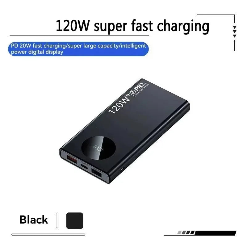 120W Power BankSuper Fast Charging 80000mah Ultra large Capacity For Mobile Power External Battery For iPhone Xiaomi Samsung