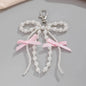 Y2K Fashion Flower Star Love Bow Strawberry Pendant Acrylic Keychain Student Women's Bag Backpack Pants Chain Accessories