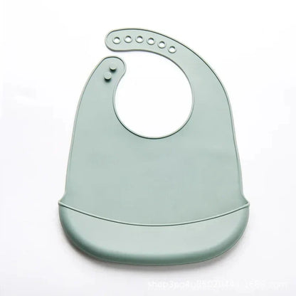 1-3pcs Baby Bib Adjustable Waterproof Bibs Babies Soft Edible Silicone