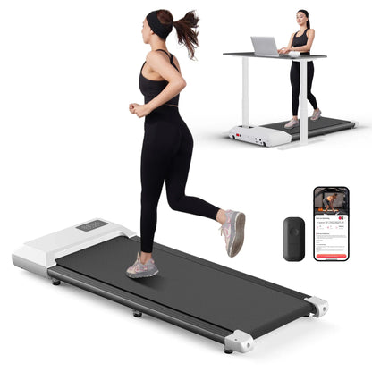 Under-Desk Walking Pad Treadmill — 2.5HP, App & Remote, LCD Display