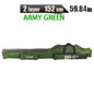 Portable Foldable Fishing Rod Bag Case - Waterproof Oxford Rod Carrier with Reel Storage, 122 / 152 / 182 cm (48 / 60 / 72 in)