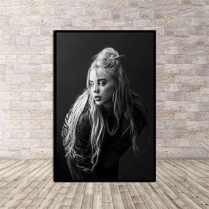 Rap Music Album Cover Happier Than Ever Poster Aesthetic Rapper Hip Hop Rock Canvas Wall Art Ideal for Room Decor