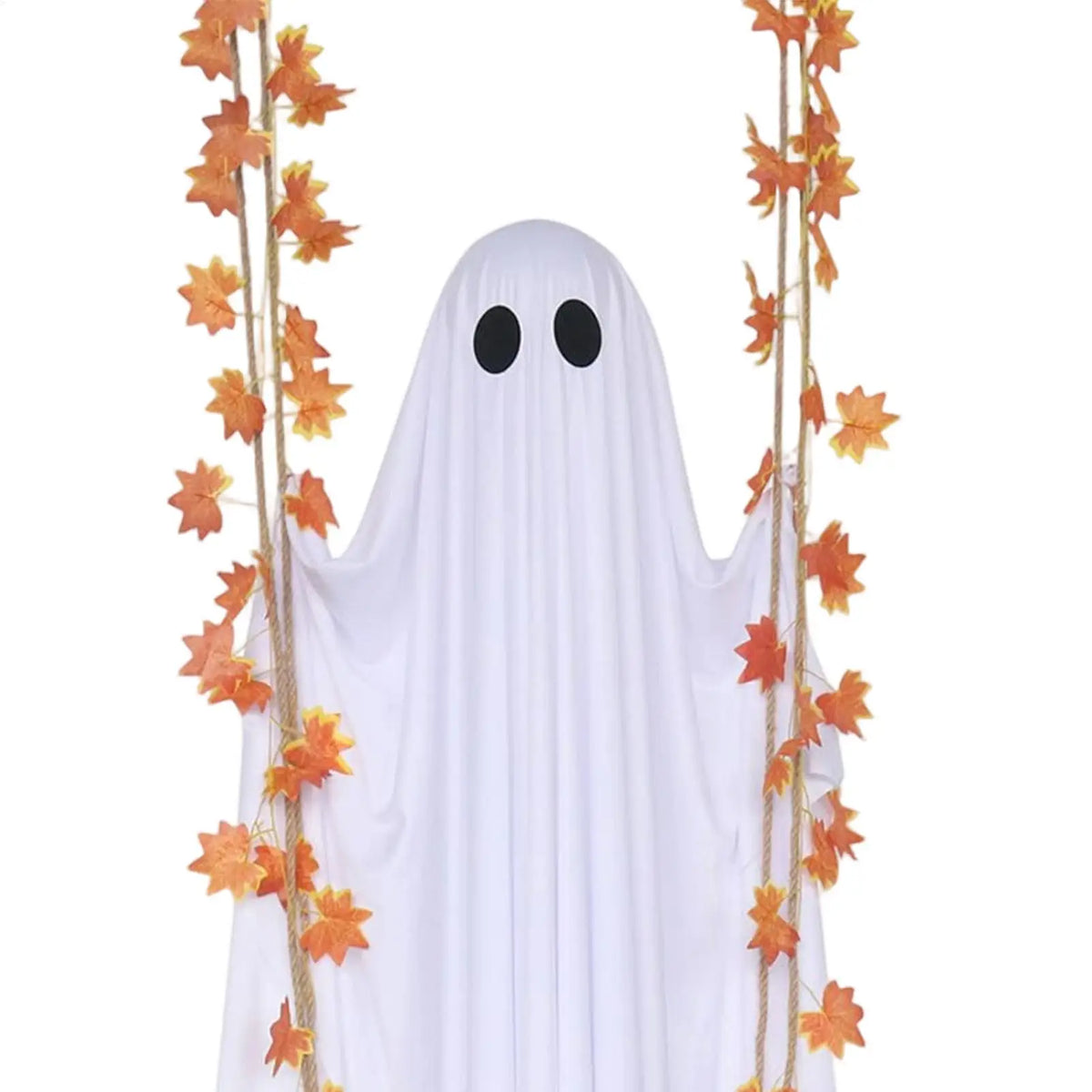 Battery-Powered Swinging Ghost Halloween Decoration - 120 cm