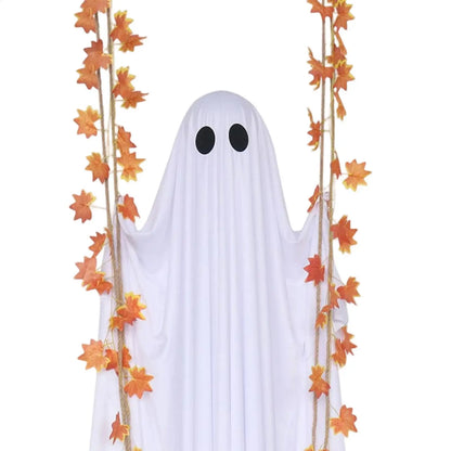 Battery-Powered Swinging Ghost Halloween Decoration - 120 cm