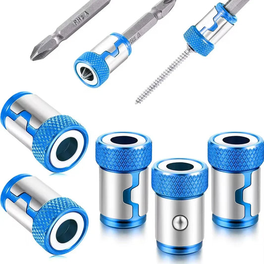 Magnetic Bit Holder Ring 1-Pack — Fits 1/4 in (6.35 mm) Screwdriver Bits, Magnetic Screw Retainer for Electric Screwdrivers