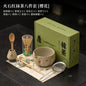 2-8PCS Japanese Flint red Matcha Making Set Bamboo Matcha Brush Exquisite Matcha Bowl Box with Whisk Sumptuous Tea Tools Gifts