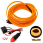 Car Interior LED Strip Light 1/2/3/5M – Flexible Neon Rope USB & 12V Ambient Door Dashboard Lighting