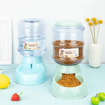 Large Capacity Automatic Pet Food and Water Bowl for Dogs & Cats