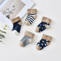 5 Pairs Baby Socks Warm Cartoon Floor Socks for Newborn Toddlers