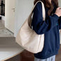 Large Capacity Black Leather Tote Bag – Women’s Casual Shoulder Bag