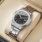 Luxury Men's Square Dial Alloy Strap Quartz Watch - Business & Casual
